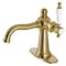 Kingston Brass KSD154KLBB Single-Handle Bathroom Faucet with Push Pop-Up, Brushed Brass KSD154KLBB - alternate 1